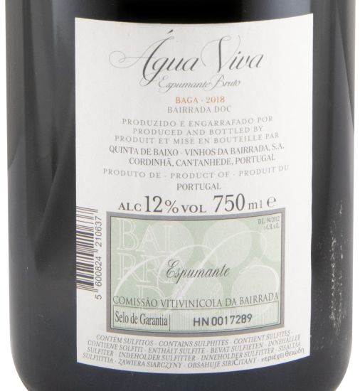 2018 Espumante Niepoort Água Viva Bruto
