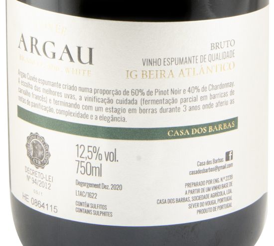 2016 Espumante Casa dos Barbas Argau Cuvée Bruto