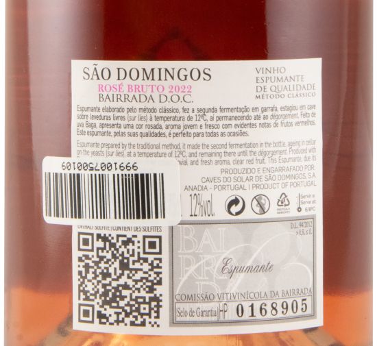 2022 Sparkling Wine Caves São Domingos Brut rosé