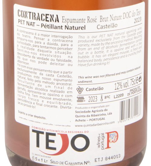 2023 Espumante Contracena Castelão Pet Nat rosé