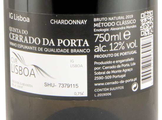 2019 Sparkling Wine Quinta do Cerrado da Porta Chardonnay Grande Reserva Blanc de Blanc Brut Nature