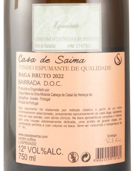 2022 Espumante Casa de Saima Baga Bruto