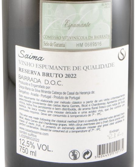 2022 Espumante Casa de Saima Reserva Bruto