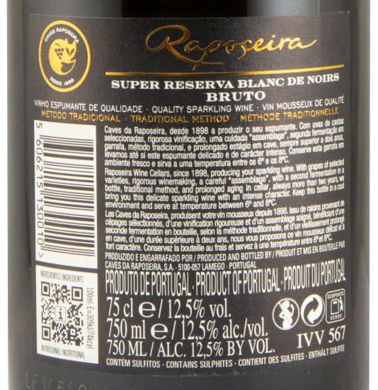 2018 Espumante Raposeira Blanc de Noirs Super Reserva Bruto