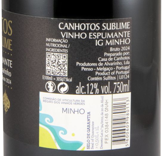 2024 Sparkling Wine Canhotos Sublime Alvarinho Brut