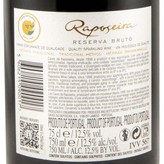 2021 Espumante Raposeira Reserva Bruto