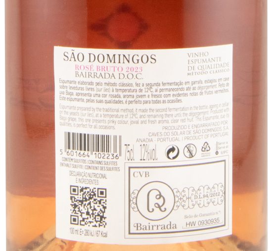 2023 Sparkling Wine Caves São Domingos Brut rosé