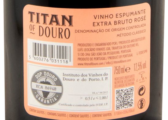 Sparkling Wine Titan of Douro Extra Brut rosé