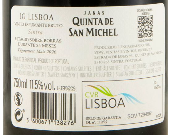 2023 Espumante Quinta de San Michel Malvasia de Colares Blanc de Blancs Bruto