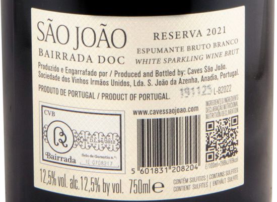 2021 Espumante Caves São João Reserva Bruto