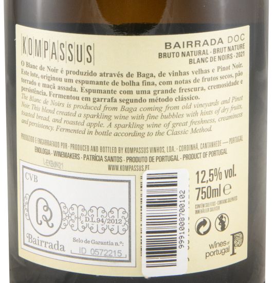 2021 Espumante Kompassus Blanc de Noirs Bruto Natural