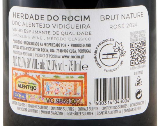 2024 Espumante Herdade do Rocim Bruto Natural rosé