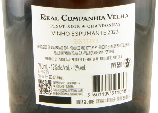 Espumante Real Companhia Velha Pinot Noir & Chardonnay Bruto