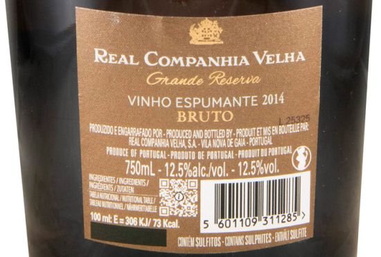2014 Sparkling Wine Real Companhia Velha Grande Reserva Brut