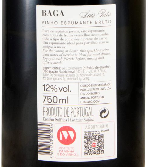 2025 Espumante Luís Pato Baga Bruto rosé