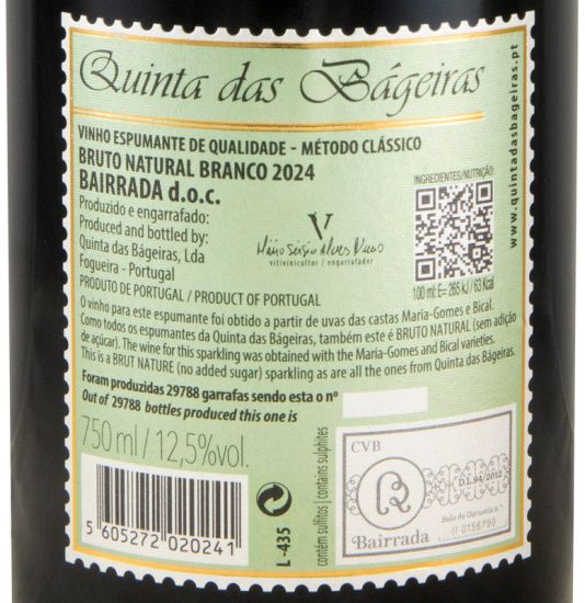 2024 Espumante Quinta das Bágeiras Bruto Natural