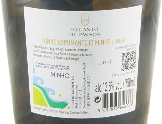 Espumante Recanto de Passos Bruto