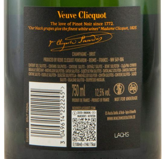 Champagne Veuve Clicquot Ponsardin Bruto