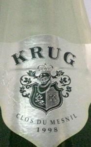 1998 Champagne Krug Clos du Mesnil Brut