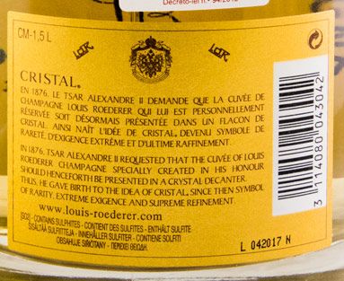 2006 Champagne Louis Roederer Cristal Bruto 1,5L