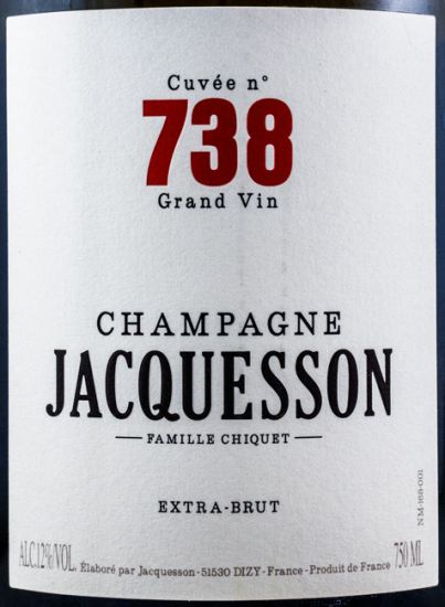 Champagne Jacquesson Cuvée N.º 738 Extra Brut