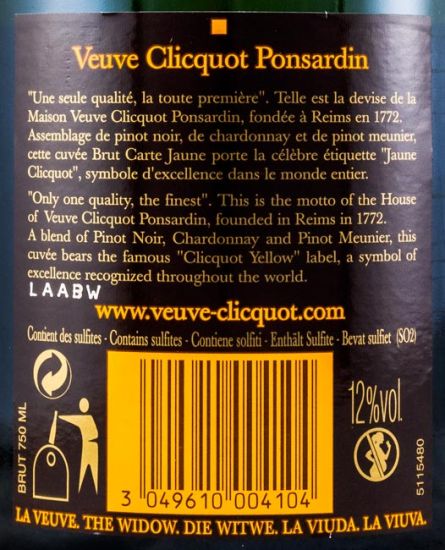 Champagne Veuve Clicquot Fridge Edition Bruto