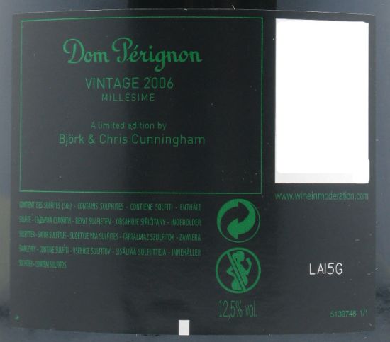 2006 Champagne Dom Pérignon Bjork & Chris Cunningham Vintage Brut