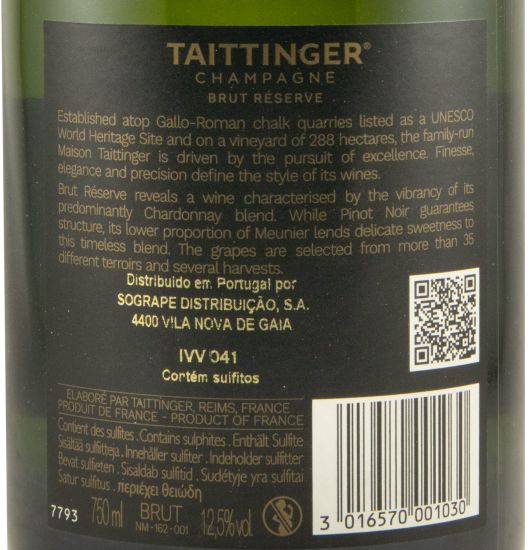 Champagne Taittinger Reserva Bruto