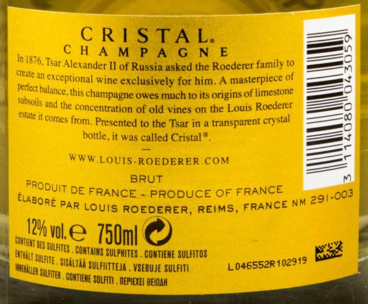 2008 Champagne Louis Roederer Cristal Bruto