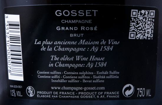 Champagne Gosset Grand Reserve Brut rose