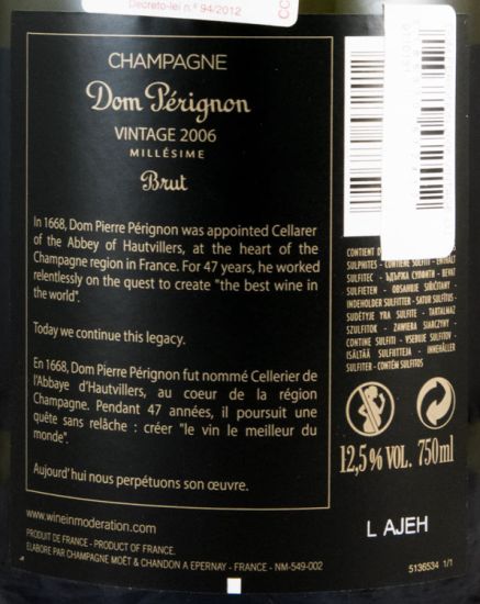 2006 Champagne Dom Pérignon Luminous Edition Brut