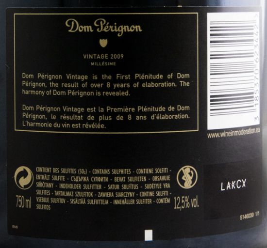 2009 Champagne Dom Pérignon Brut