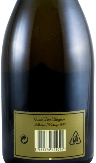 1993 Champagne Dom Pérignon Brut w/2 Copos
