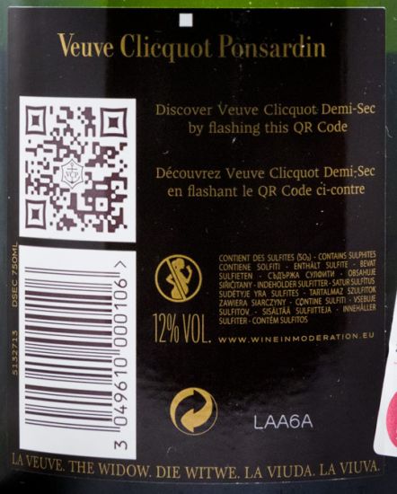 Champagne Veuve Clicquot Meio Seco