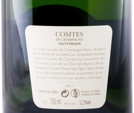 2007 Champagne Taittinger Comtes Blanc de Blancs Bruto