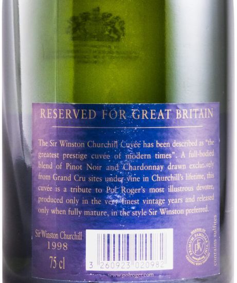 1998 Champagne Pol Roger Sir Winston Churchill Bruto