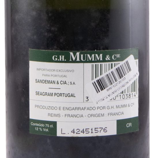 Champagne Mumm Cordon Rouge Brut (former label)