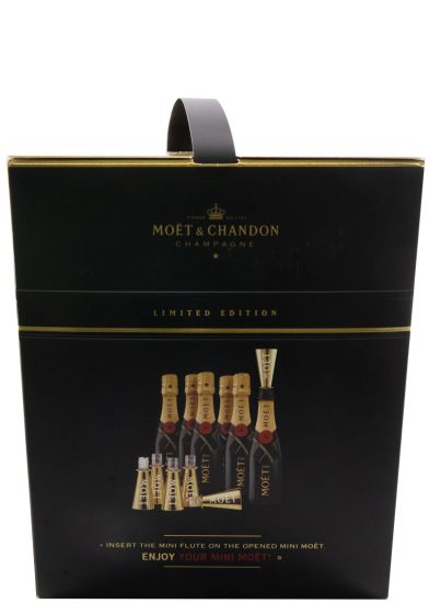 Pack Champagne Moët & Chandon Bruto + 6 Golden Sipper 6x20cl