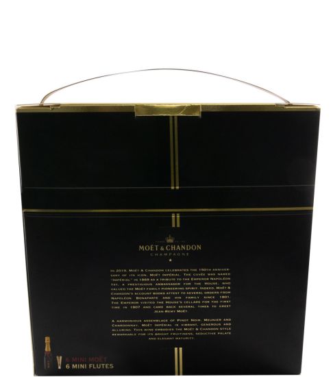 Pack Champagne Moët & Chandon Bruto + 6 Golden Sipper 6x20cl