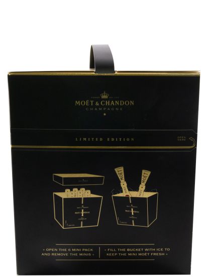 Pack Champagne Moët & Chandon Bruto + 6 Golden Sipper 6x20cl