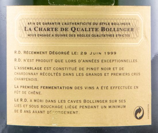 1988 Champagne Bollinger R.D. Extra Bruto