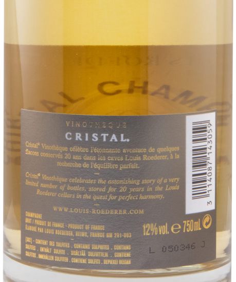 1999 Champagne Louis Roederer Cristal Vinotheque Edition Bruto