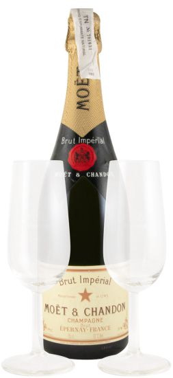 Champagne Moët & Chandon Brut w/2 Flutes (old bottle)