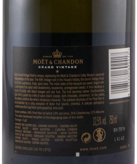 2013 Champagne Moët & Chandon Grand Vintage Extra Bruto rosé
