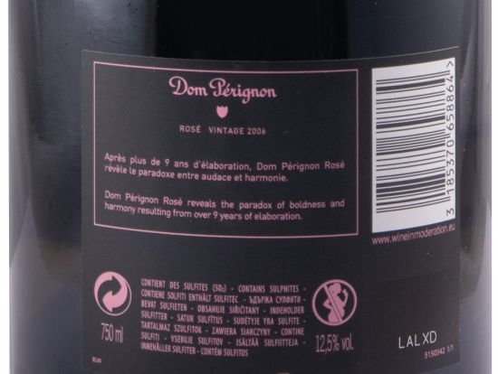 2006 Champagne Dom Pérignon Bruto c/Estojo rosé