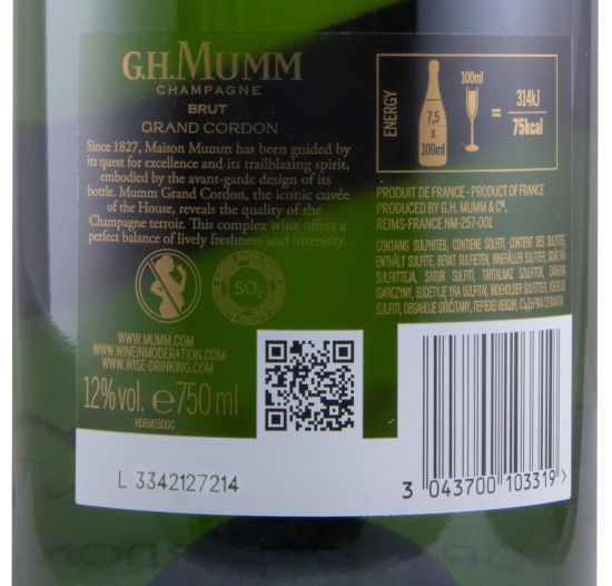 Champagne Mumm Grand Cordon Bruto