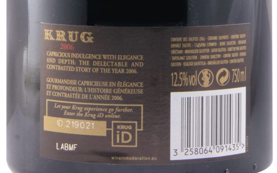2006 Champagne Krug Vintage Brut w/Case