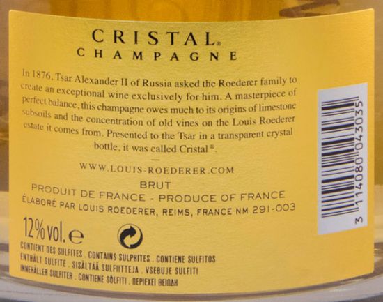 2012 Champagne Louis Roederer Cristal Brut 6L