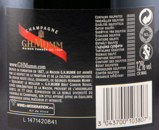 Champagne Mumm Cordon Rouge Bruto 6L