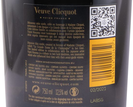 2012 Champagne Veuve Clicquot La Grand Dame Bruto